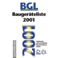 BGL Baugeräteliste 2001 | book